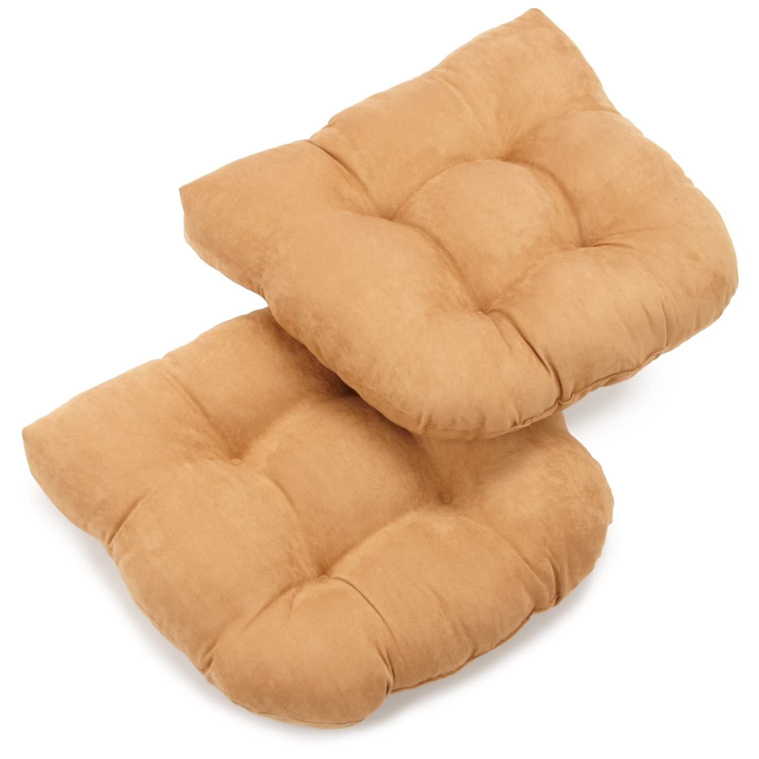 Blazing Needles, L.P. Microsuede Rounded Back Chair Cushion, 19