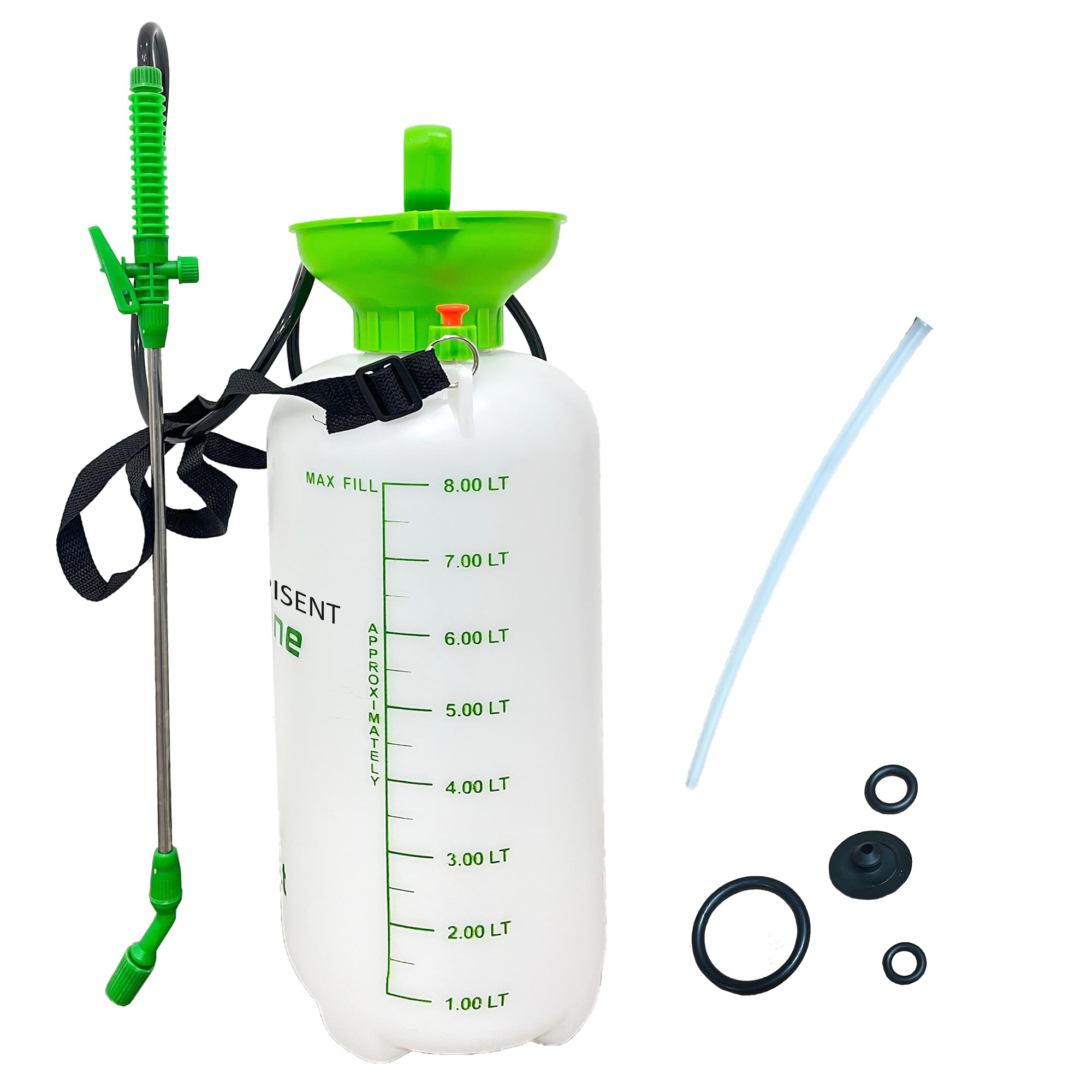 EPISENT Pump Sprayer 8L Garden Pressure Sprayer with Adjustable Nozzle, Long Lance & Carry Strap, Leakproof Tank for Weed Control, Plant Care & Patio Cleaning