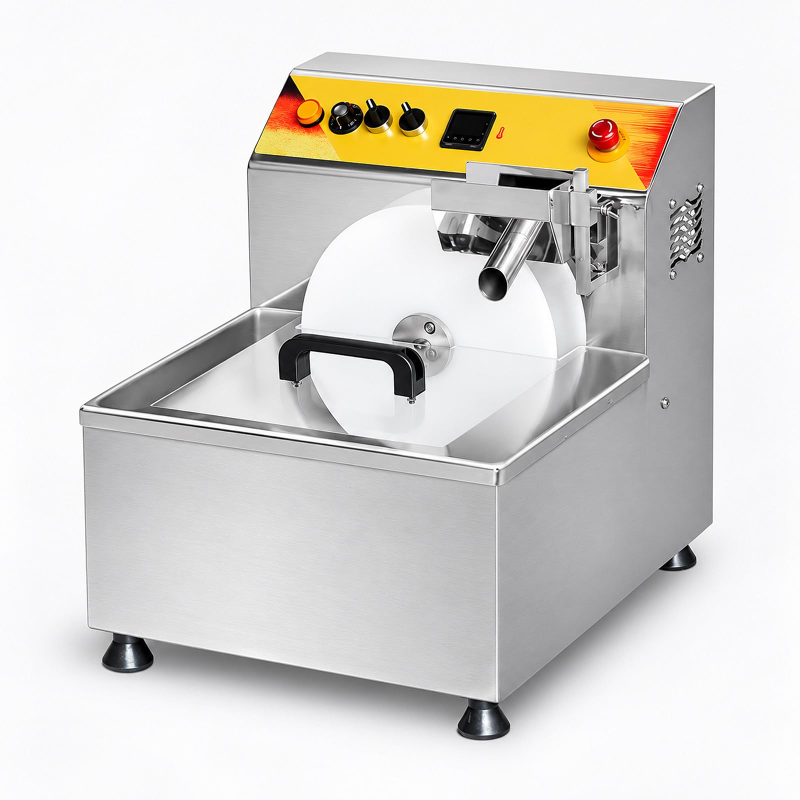 Temperatrice Professionale per Cioccolato 12,4 L 1200W Fino a 60°C, mescolamento Continuo e Vibrazione, 8 kg per Lotto per pasticcerie e cioccolaterie