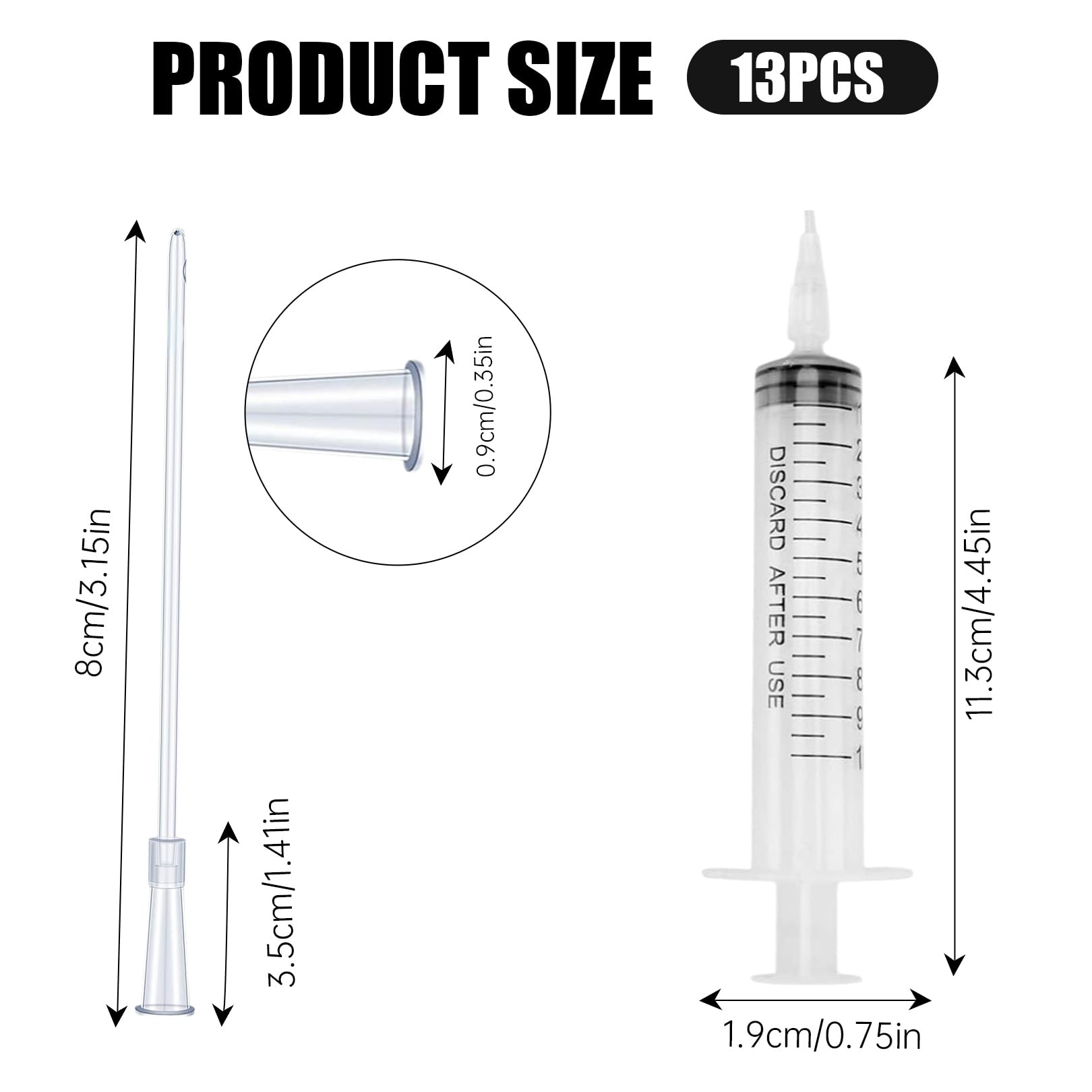 Lot de 12 Sondes d'alimentation pour Oisillons 10 ML,Seringues avec Tuyau,Canule Bouton,Seringue pour Nourrir Les Oiseaux,Le Lait, l'eau,Les Médicaments,Les Animaux Domestiques,Facile à Nettoyer