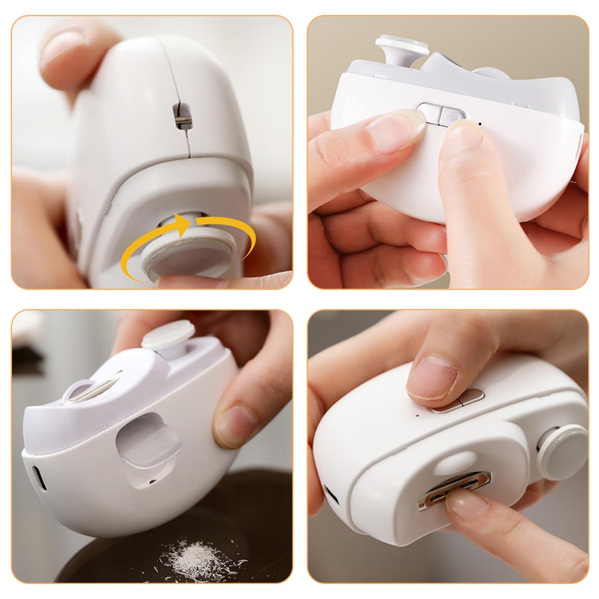 Ciieeo Tagliaunghie Elettrico 2 in 1 Funzione Lima e Taglio per Adulti e Ragazze per Cura Unghie Mani e Piedi