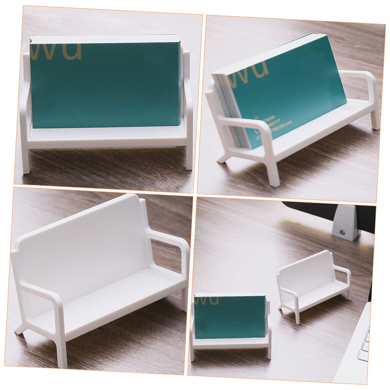 SHINEOFI 6pezzi Porta Biglietti Da Visita Forma Di Divano Elegante Supporto Per Biglietti Da Visita Design Moderno Per Scrivania Per Mantenere Tuo Spazio Ordinato