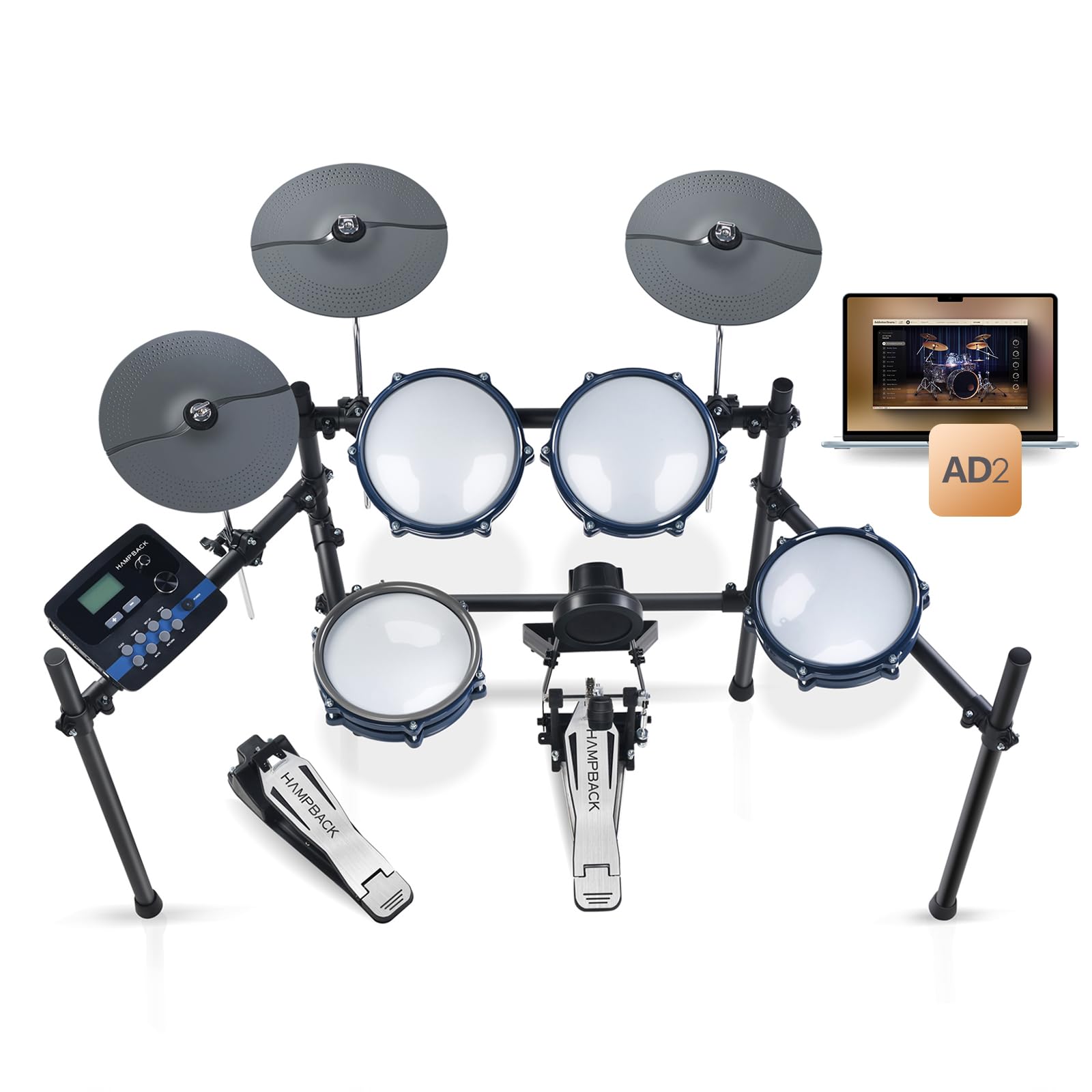 Amazon.co.jp: HAMPBACK ACE-301 初心者向け 電子ドラムメッシュパッド
