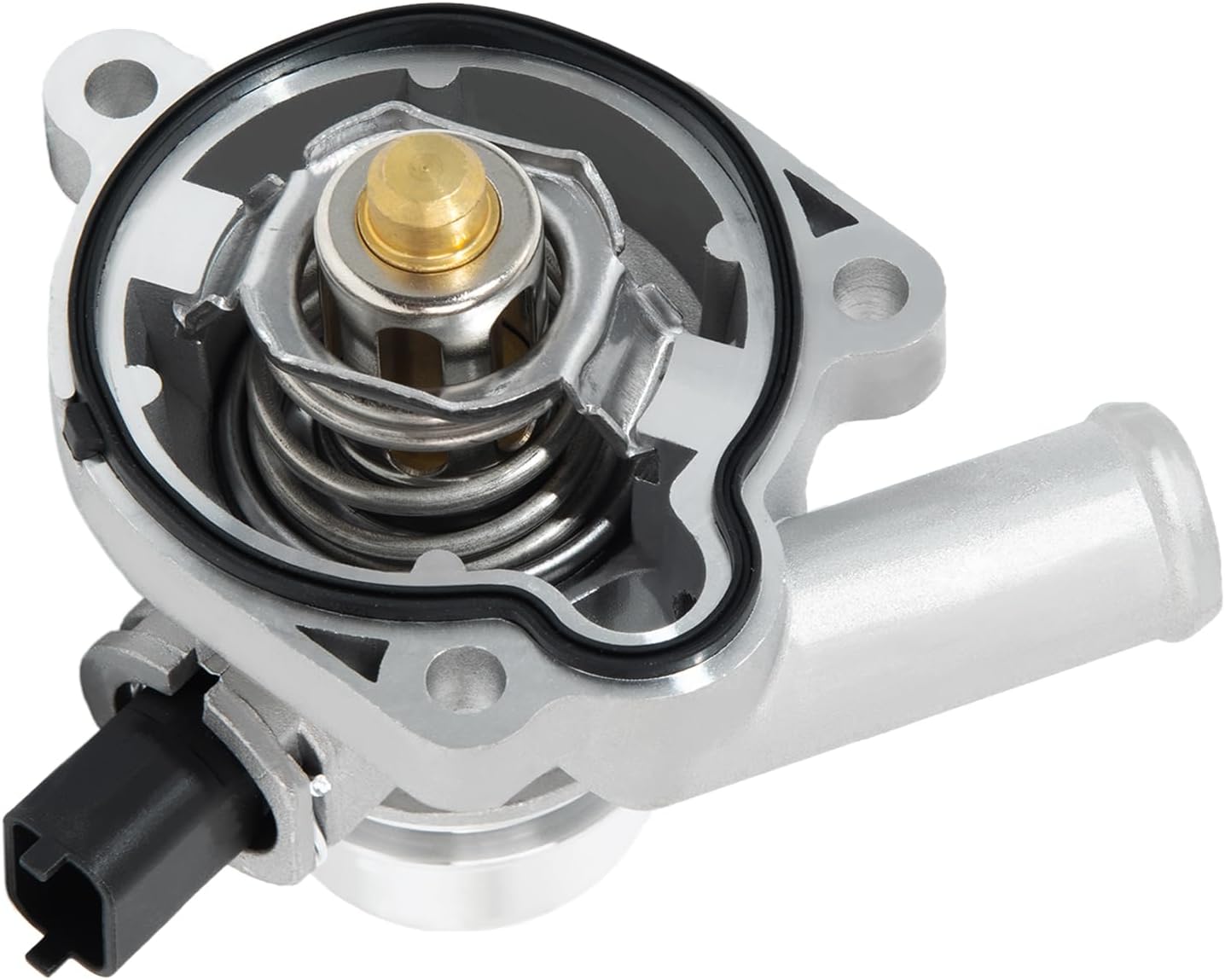 15-11125 902-2090 12674639 Upgrade Aluminium Thermostat Housing - Compatible with Cadillac Escalade Chevy Silverado 1500/2500 Tahoe GMC Sierra 1500 Yukon XL 2015-2020