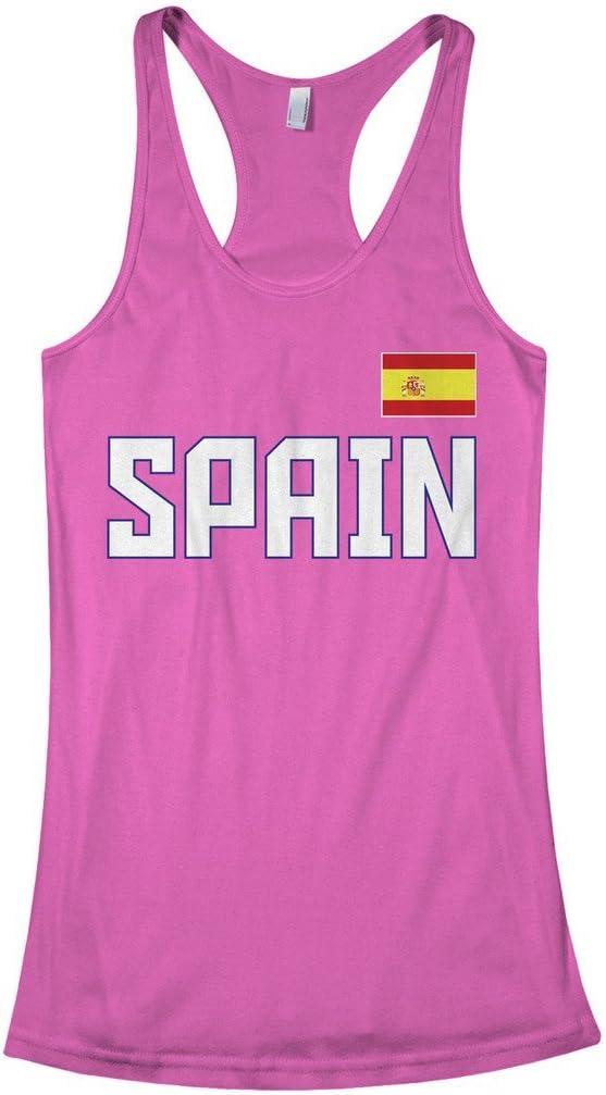 Threadrock Women's Spain National Pride Racerback Tank Top