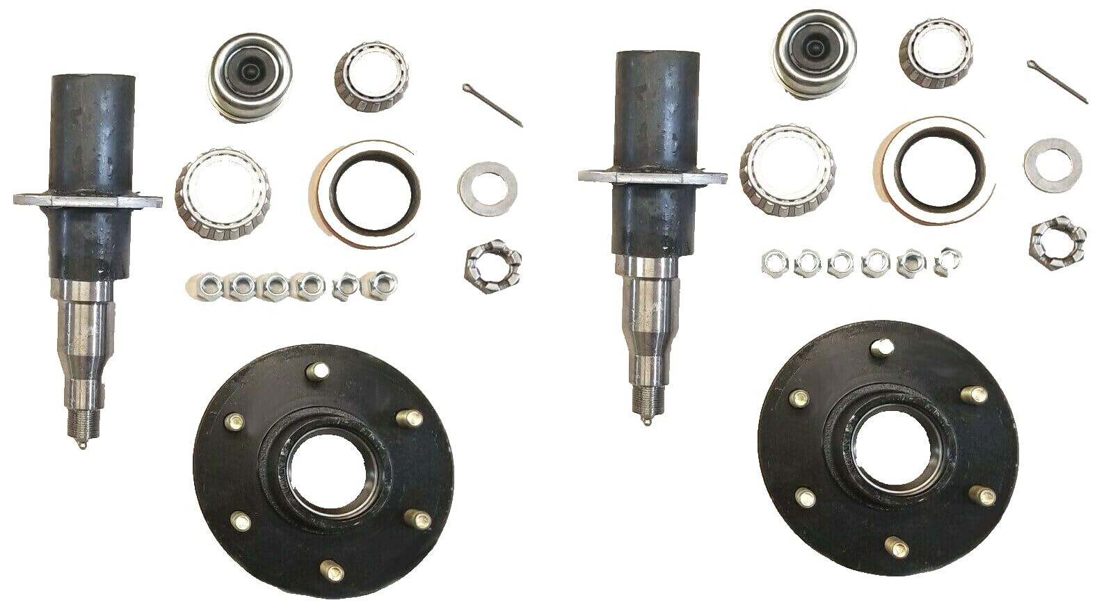 Everything for trailers, RVs and trucks and more - 6000# Build Your Own trailer For Axle Kit w/6 x 5.5 Lug Hubs FLANGED Round Spindle (FS1XN-2860)