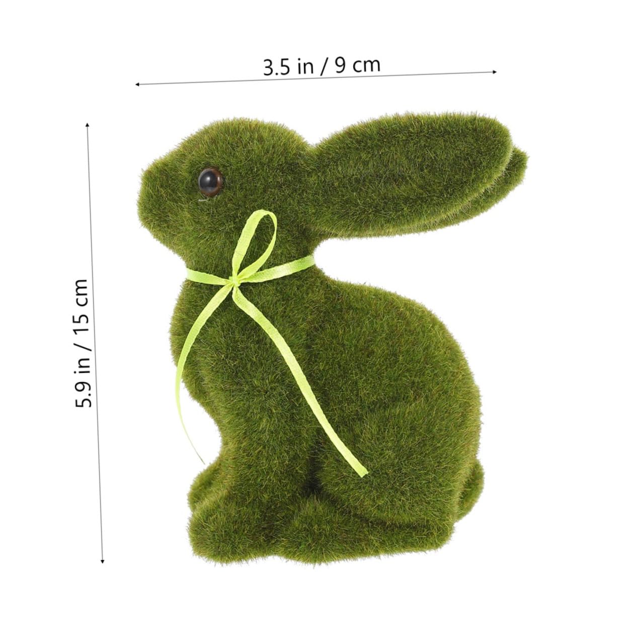 Holibanna Set 4 Conigli Pasquali Decorativi in Schiuma Aspetto Realistico, Verde, per Decorazioni da Tavolo e Giardino, Artigianato Creativo e Allegro