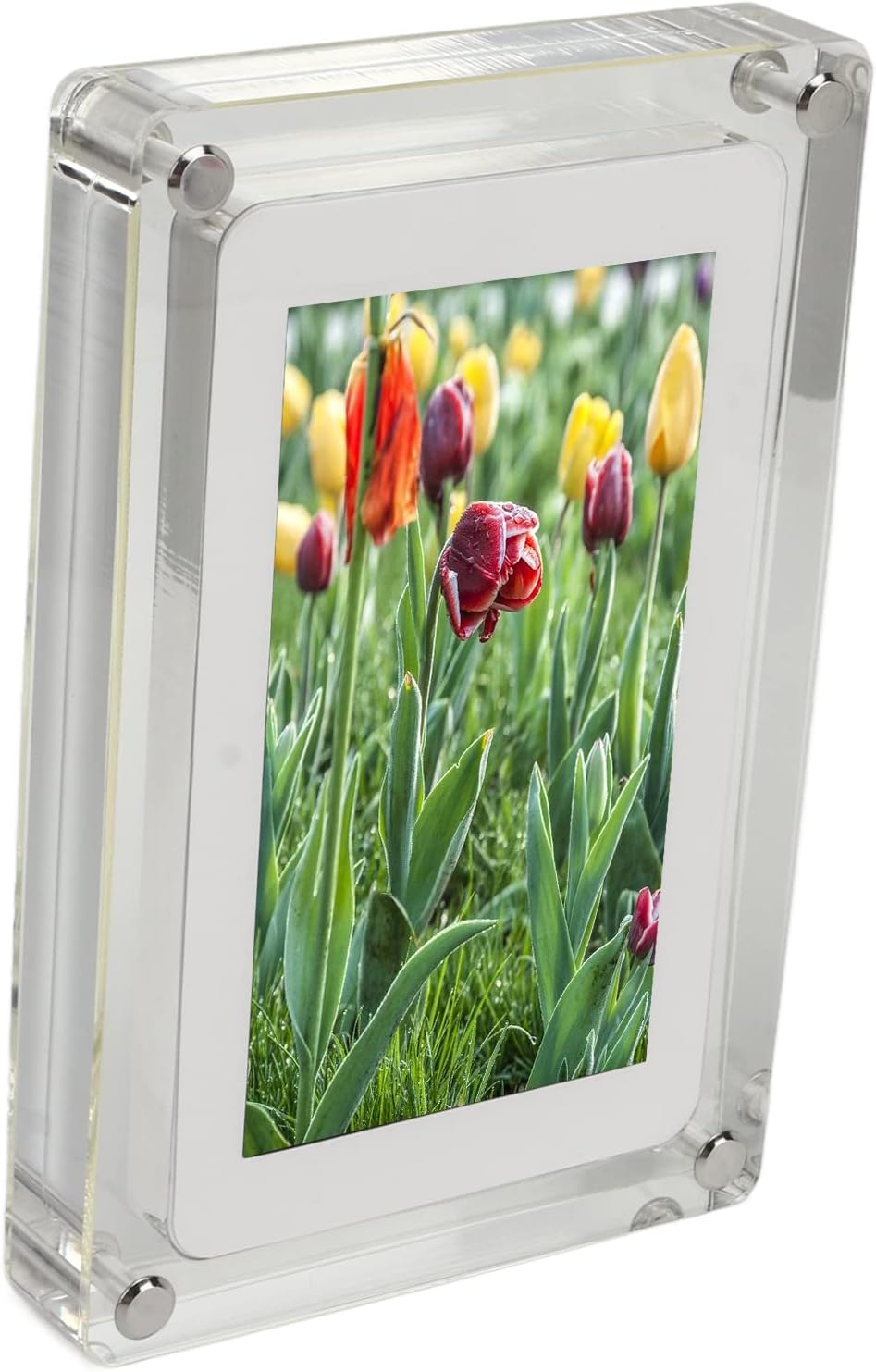 Amazon デジタルフォトフレーム、スピーカー内蔵5インチアクリルビデオフォトフレーム4GB内部メモリ、祖父母へのデジタルフォトフレーム
