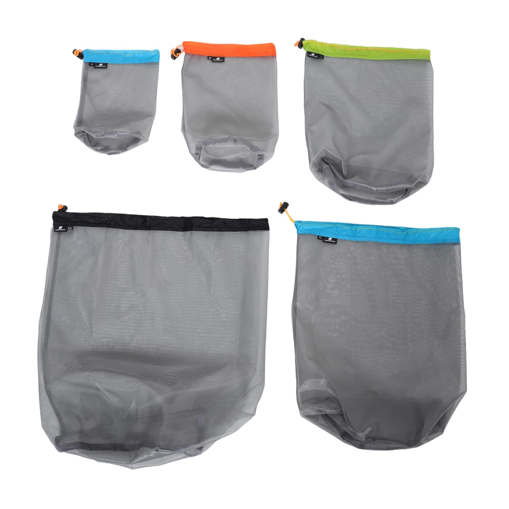 Mikikit 1set Travel Clothes Drawstring Bag Lightweight Mesh Storage Sack for Camping Hiking and Travel Polyester Compression Sack for Efficient Packing