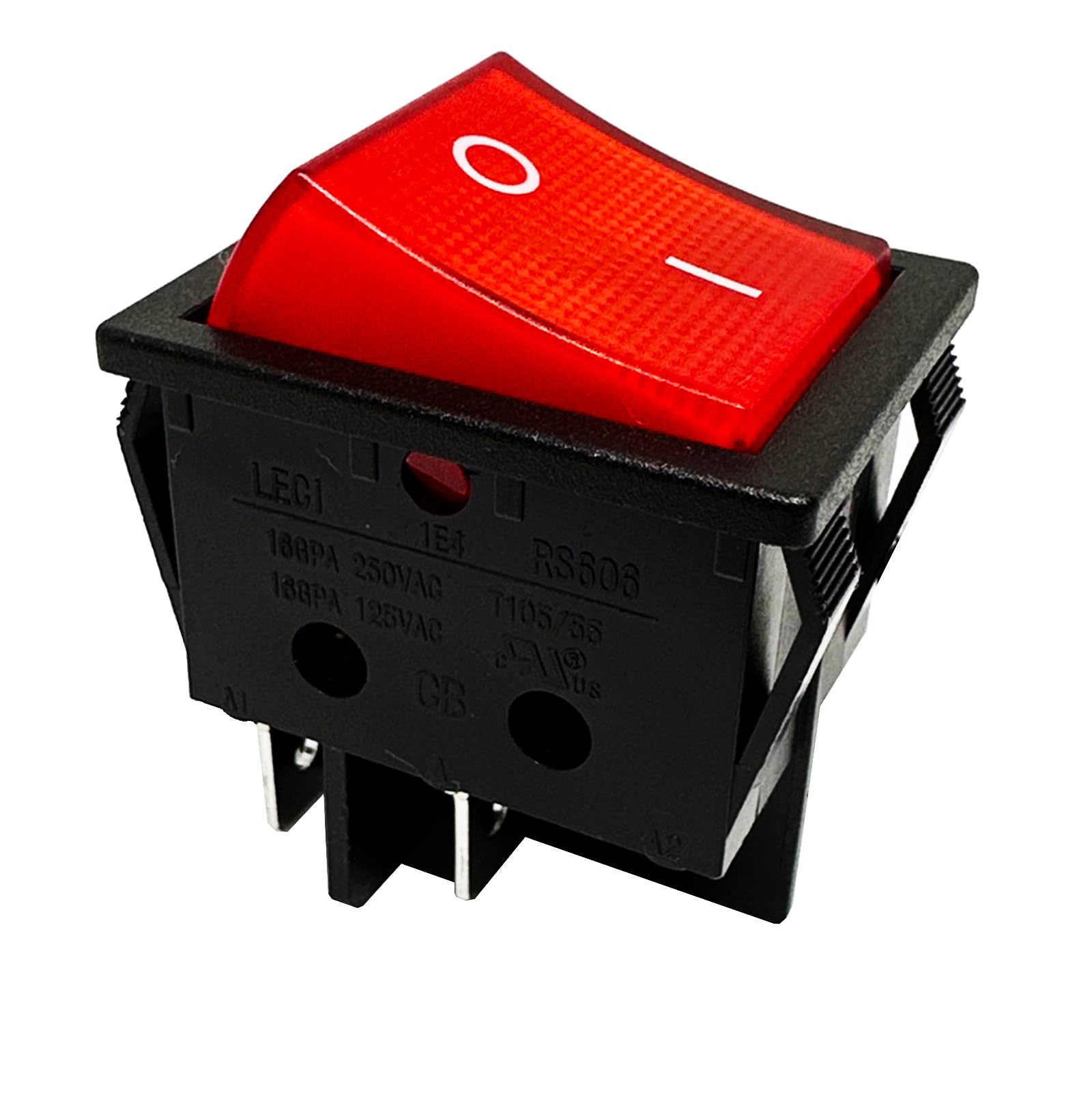 LECI RS606 2position 4pin Rocker Switch 16A250V T105/55LECI RS606