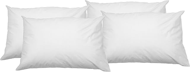 Amazon Basics 100% Cotton Soft Pillow Cases with Zip, 50 x 80 cm, 4pcs