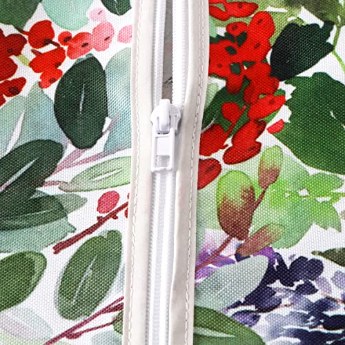 Image of EHouseHome Outdoor Indoor 60x84 inch Round Tablecloth with Umbrella Hole and Zipper, Waterproof Zippered Patio Table Cloths, Spring /Summer Table Covers for Backyard Circular Table /BBQs /Picnic