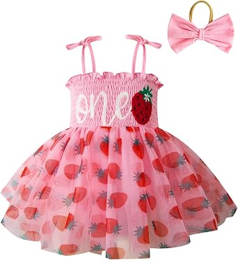 Baby Girl 1st Birthday Clothes One Year Old Tulle Romper Sleeveless Bodysuit Cake Smash Outfits
