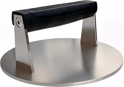 Stainless Steel Smash Burger Press - Commercial 3.25Lb Meat Press for Perfectly Cooked Bacon, Steak, Fish and Panini, Dishwasher Safe, Ideal for Cooking Enthusiasts