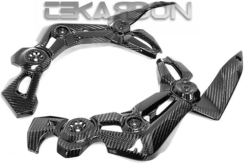 Miniatura 2 de Repuesto para paneles laterales laterales, Kawasaki Z900 (2017-2020), fibra de carbono, tejido de sarga 2x2