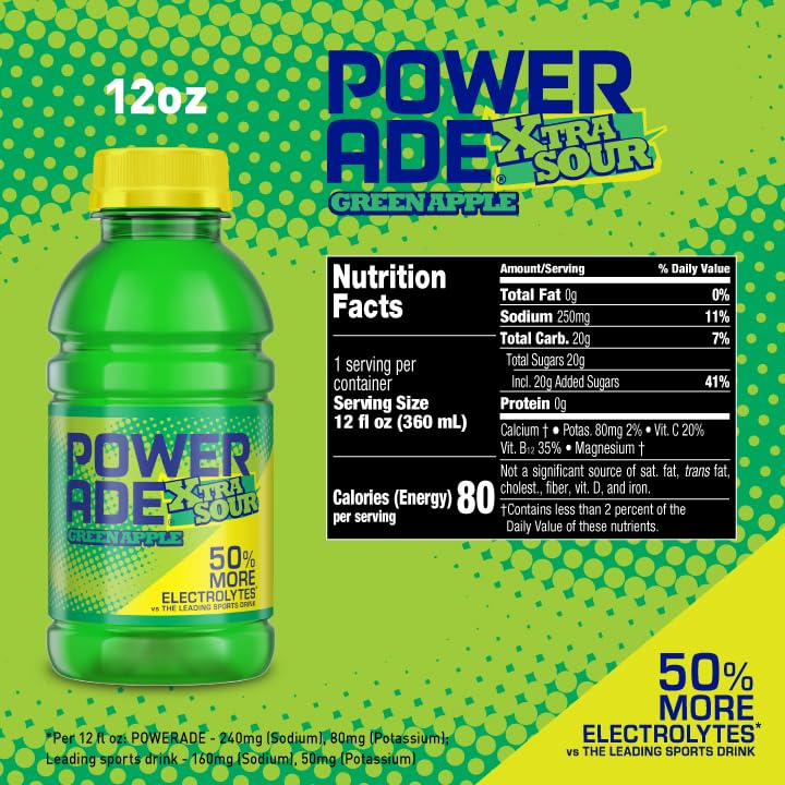 Image of POWERADE Green Apple XTRA Sour 12oz 8pk