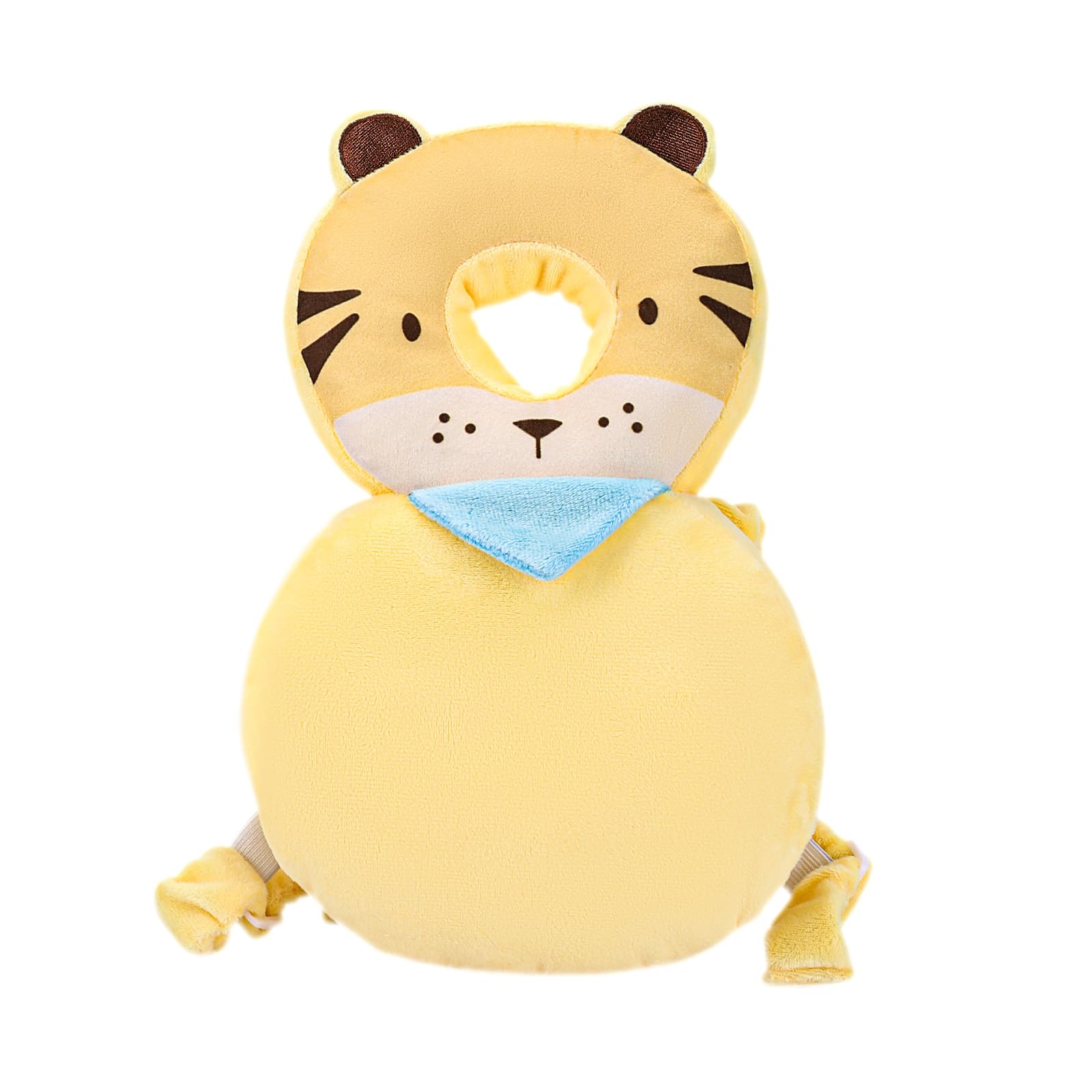 Mochila protectora para la cabeza del bebé, suave, cómoda, con un bonito diseño de dibujos animados y un tigre adorable.