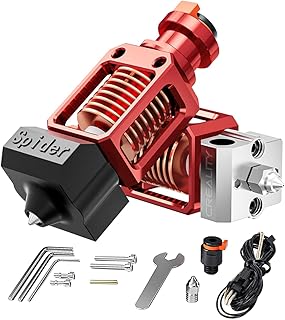 Creality Spider Hotend Pro High Temperature and High Flow Support 300 ℃ 300mm/s Printing for Creality CR-10 /CR-1OS / Ender-2 /Ender-3/Ender-5 Series Printer (Red)