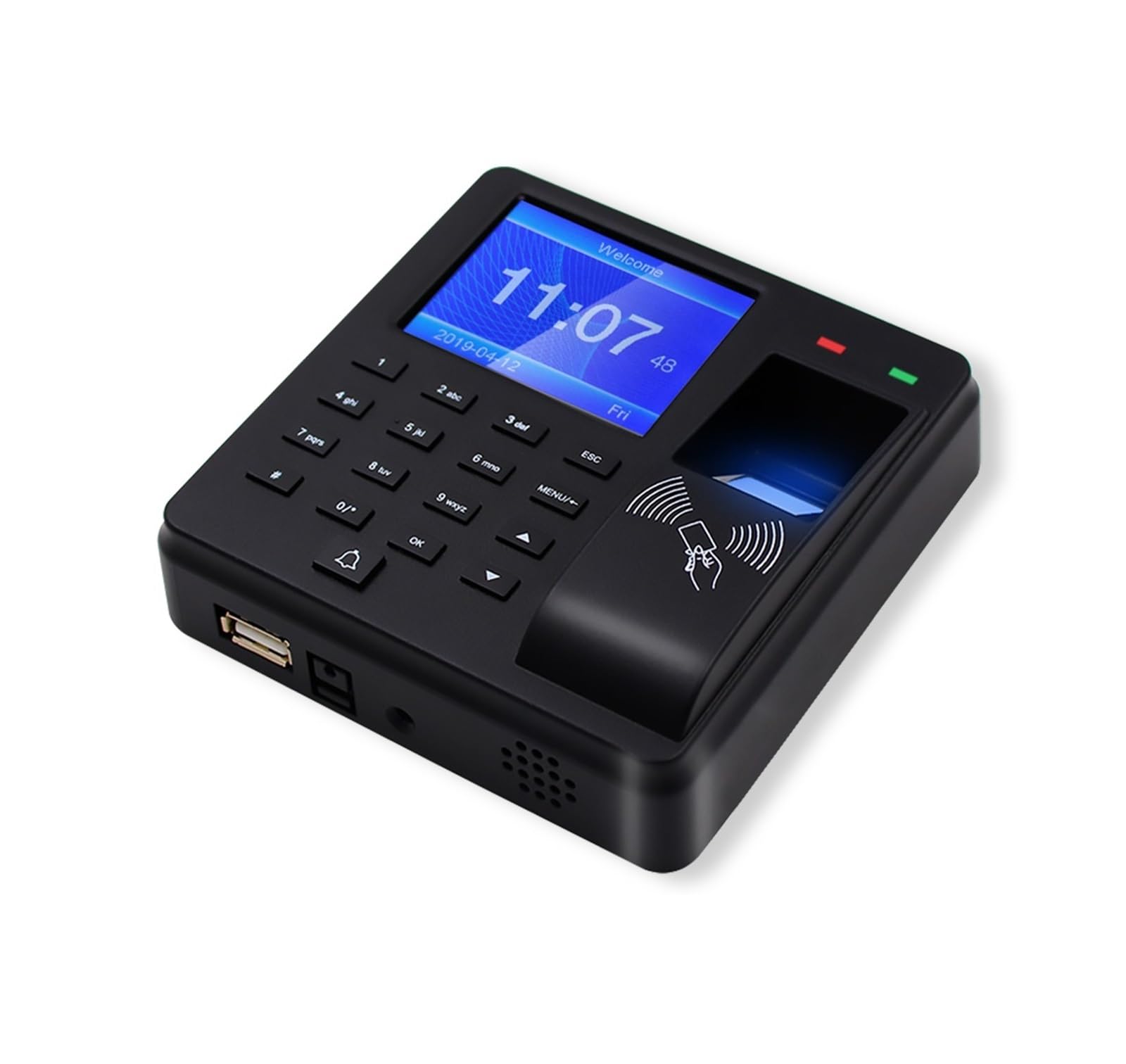 Control Horario Empleados, Reloj de control de acceso, máquina de control de asistencia con reconocimiento de huellas dactilares, contraseñas y tarjetas de identificación, reloj de control de asistenc