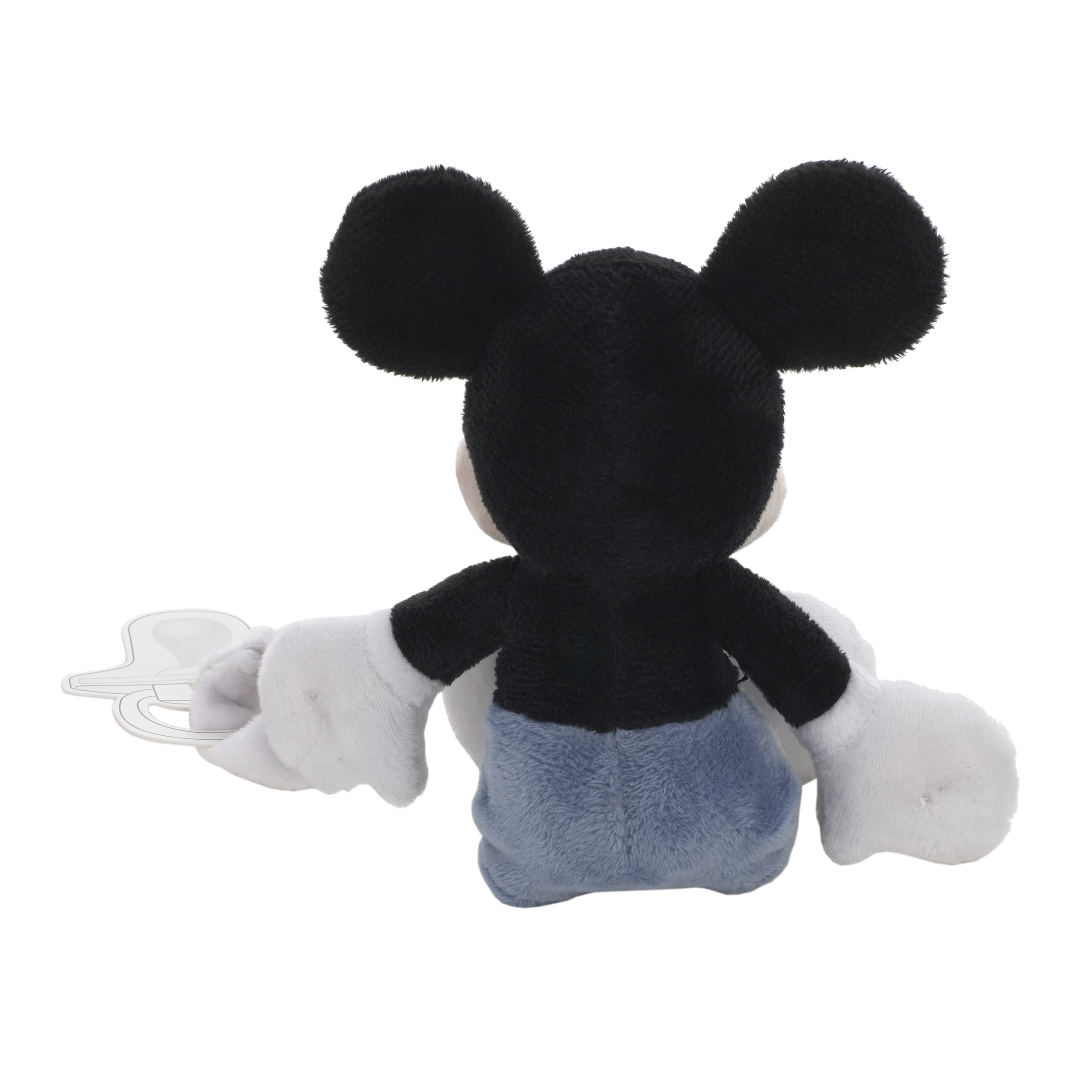 Disney Mickey Mouse Schnullerhalter aus Plüsch, Weiß, Blau und Schwarz