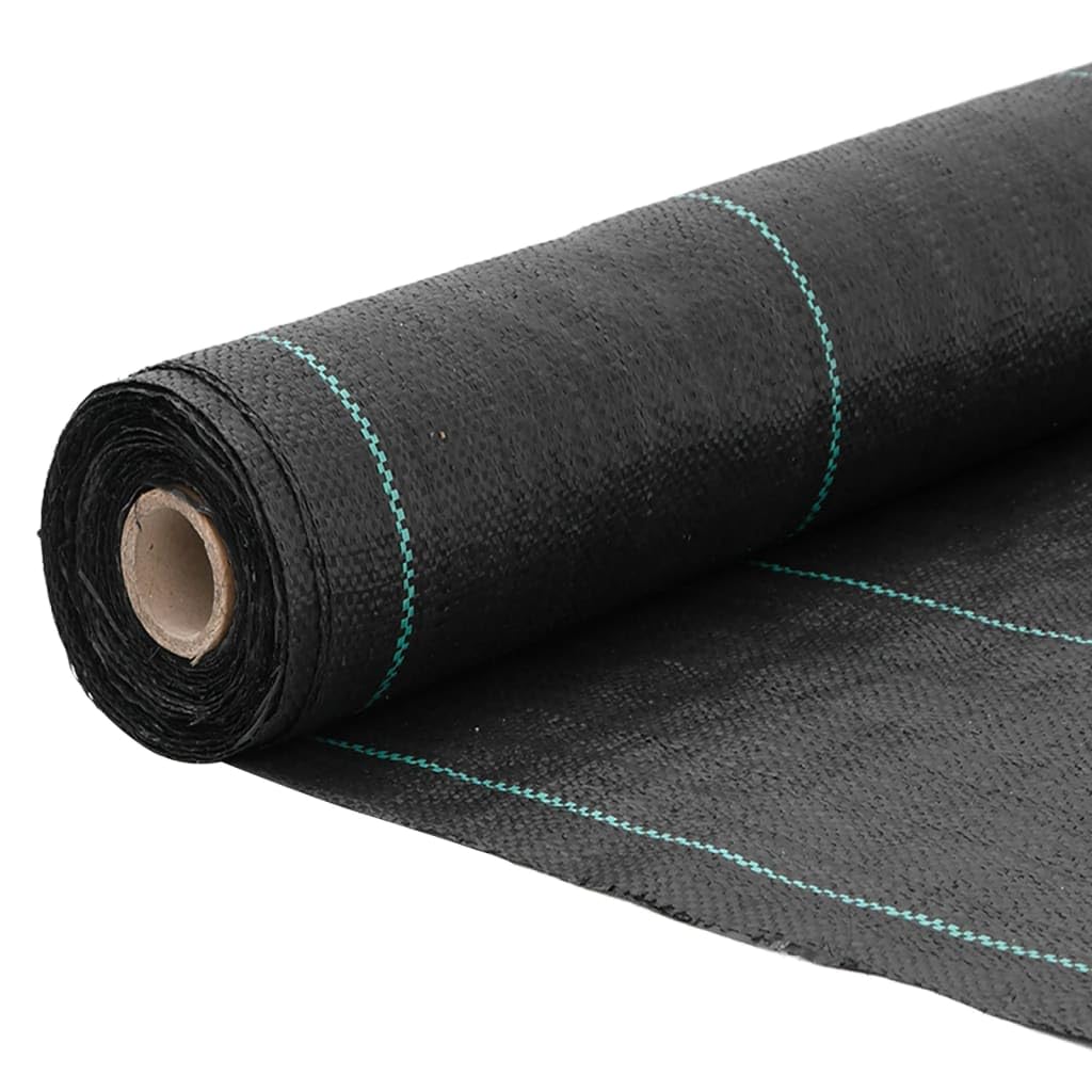 Homgoday Membrana para malezas PP Negra 0,5x150 m Tela para Control de maleza para Huerto Tejido Permeable al Agua Estabilización Rayos UV Barreras contra Malezas