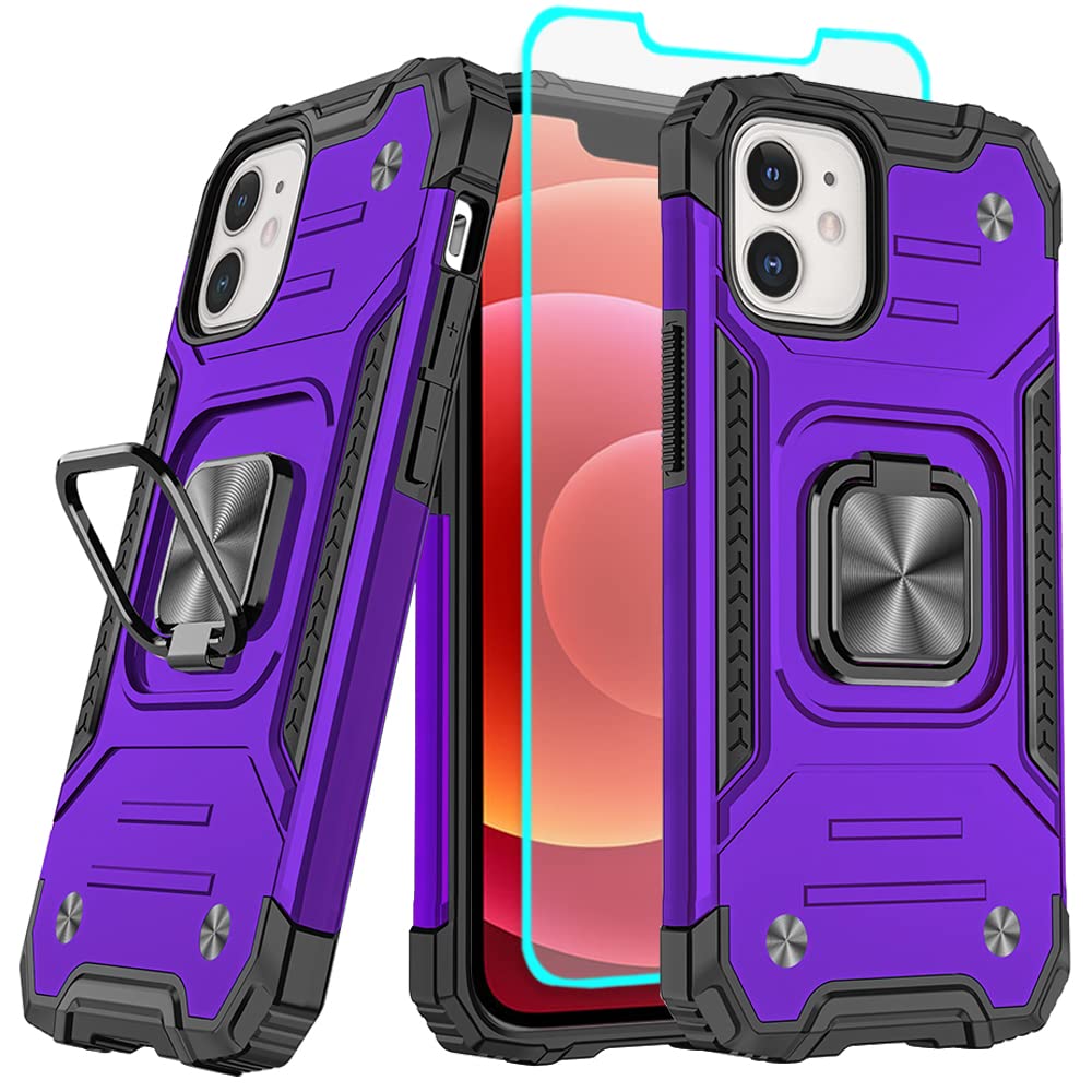 Coque iPhone 12 Pro antichoc avec protège-écran intégré bleu