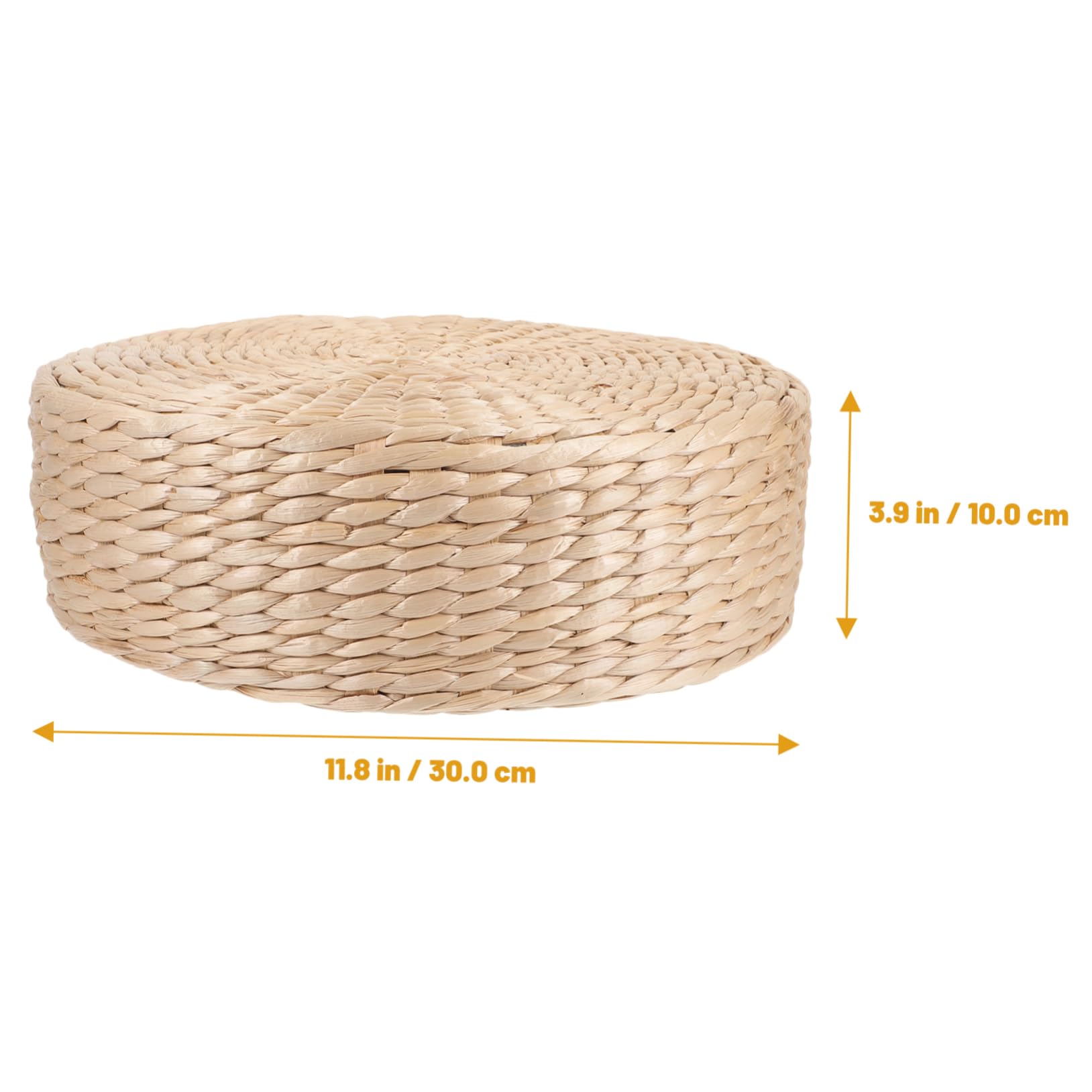 GRIRIW Straw Woven Floor Pad Cushion for Yoga Meditation Height Natural Seating Mat Rustic Home Decor Comfortable Picnic Floor Pillow Straw Pouf for Relaxation