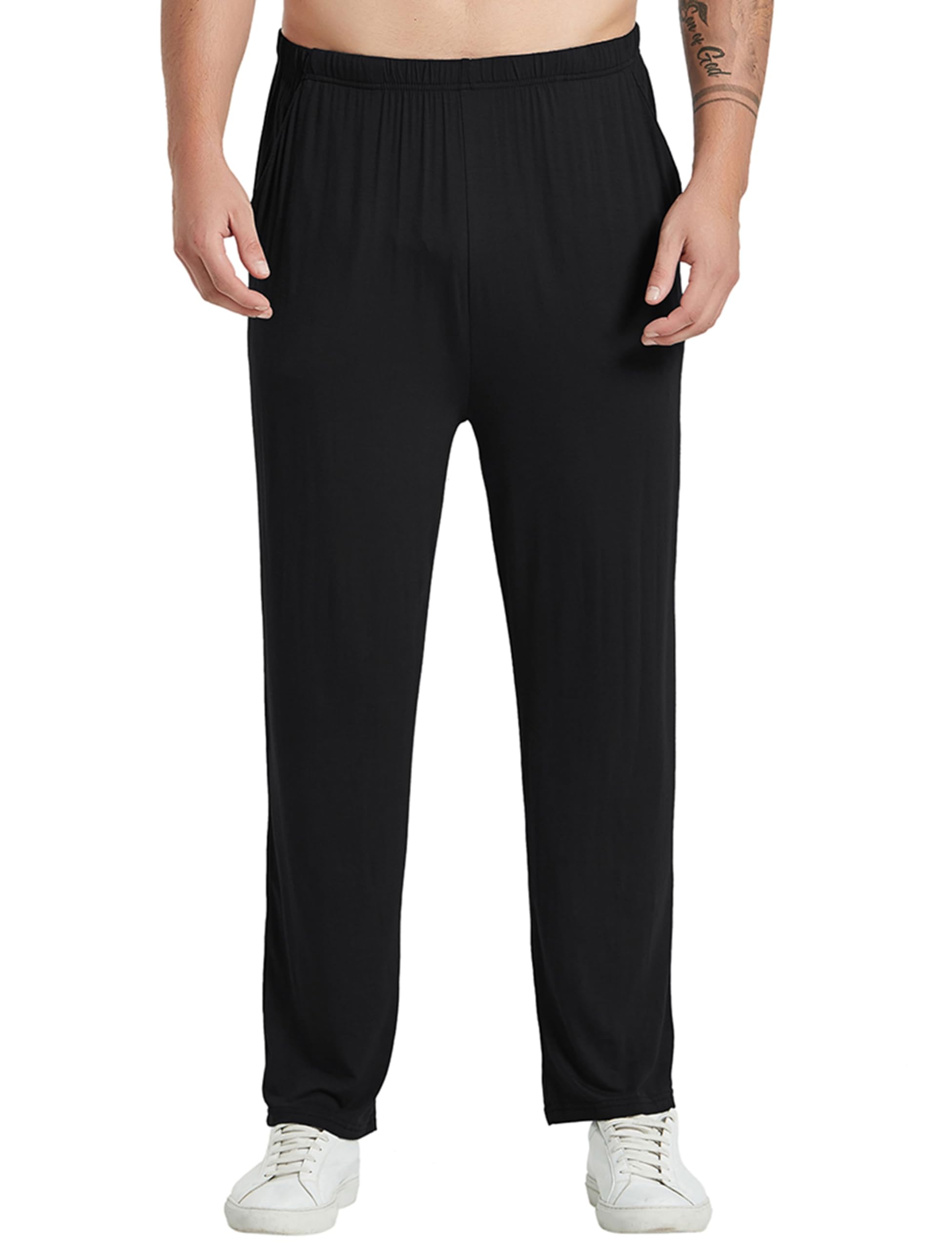 JINSHI Pantaloni Lunghi Pigiama da Uomo Morbide Modal Pantalone da Salotto Biancheria da Notte