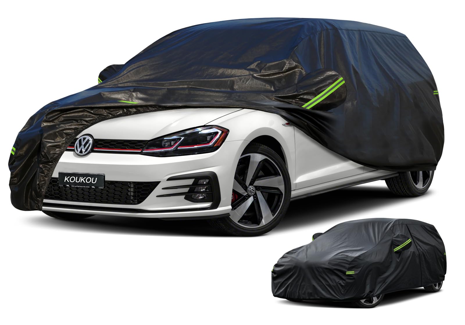 KouKou Waterproof Hatchback Car Cover All Weather, Fits 163-178 inch