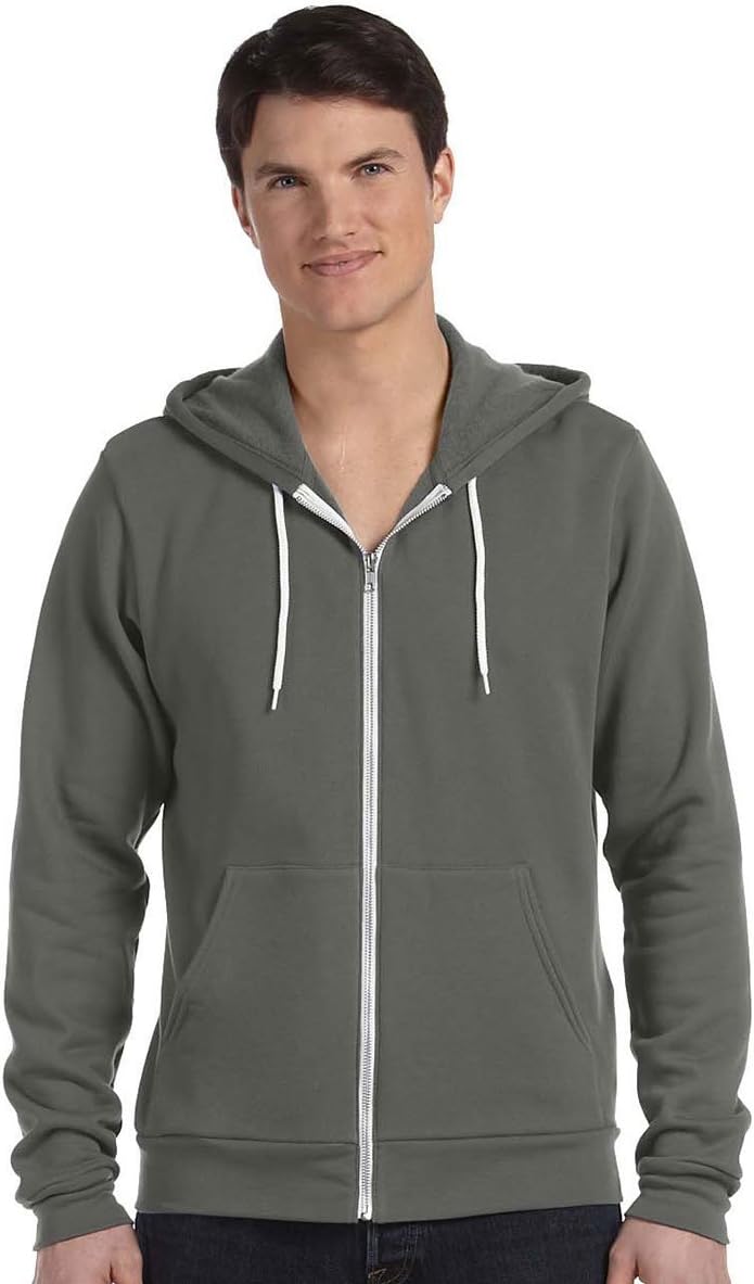 Bella & Canvas Men's 3739 Unisex Poly-Cotton Fleece Full-Zip Hoodie - Image 2