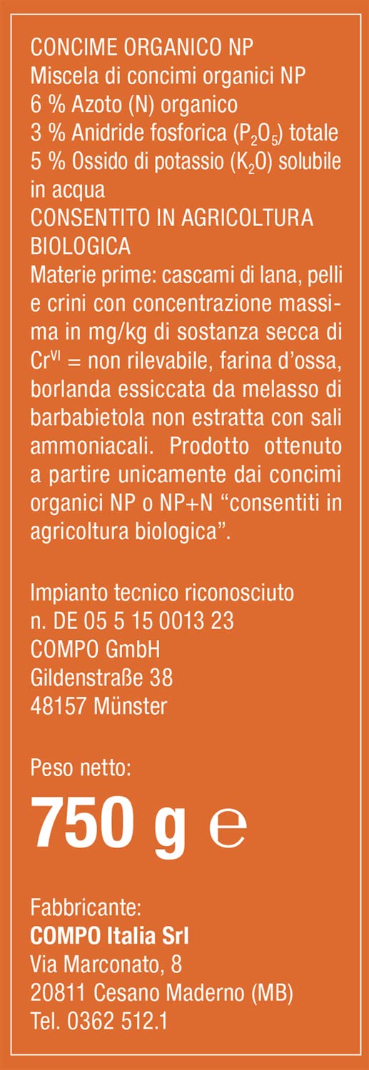GESAL BIO Concime Universale Con Lana Di Pecora - 750g Per Piante Sane, Ortaggi E Frutti Gustosi - 5