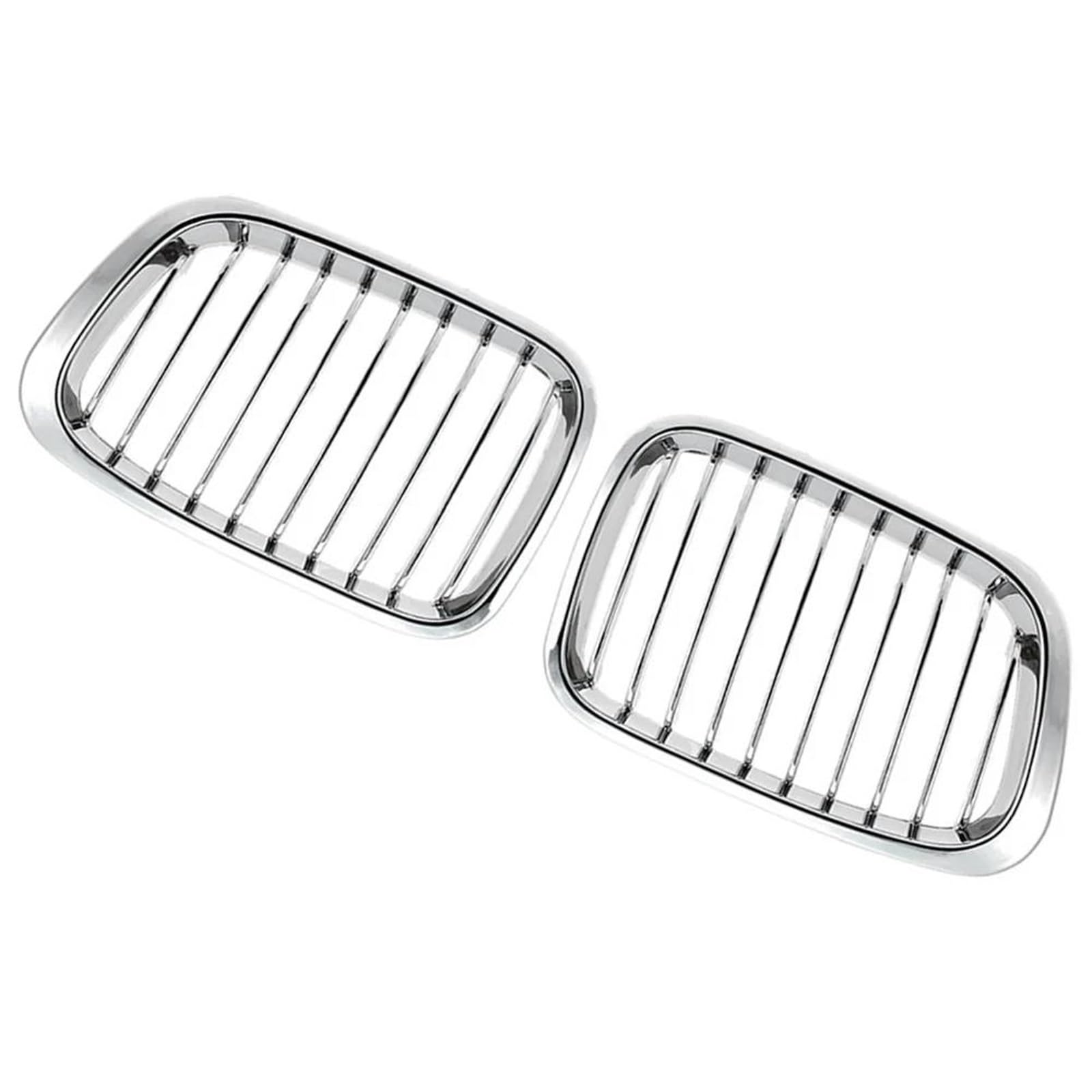 Calandre de course chromée simple à lamelles pour pare-choc de BMW E46 Berline - 5
