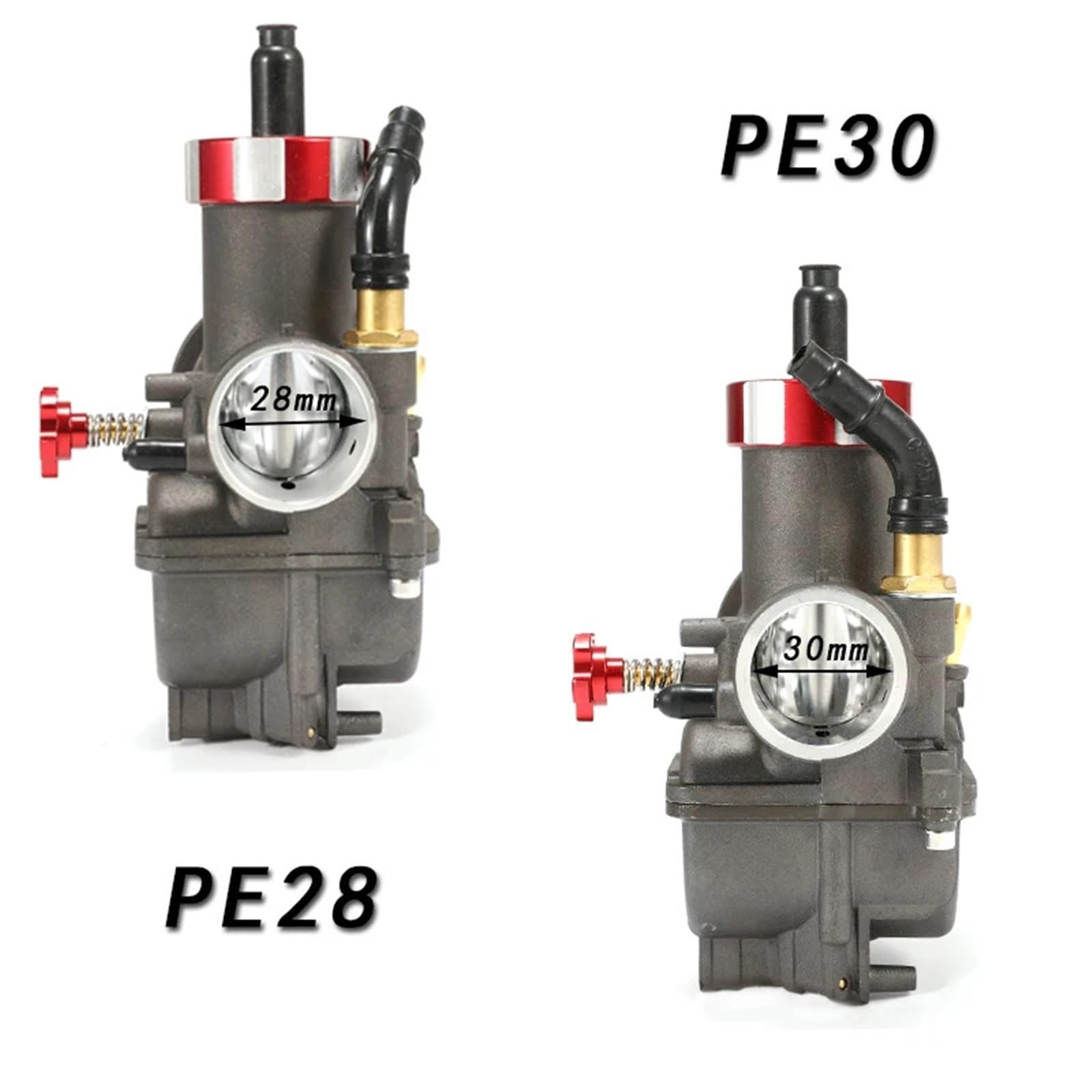 Gaźnik motocyklowy PASUJE DO PE28 28mm PE30 30mm Gaźniki wyścigowe Ręcznie wyciągane CNC do motoroweru, skutera, ATV Gaźniki motocyklowe(Manual PE30)