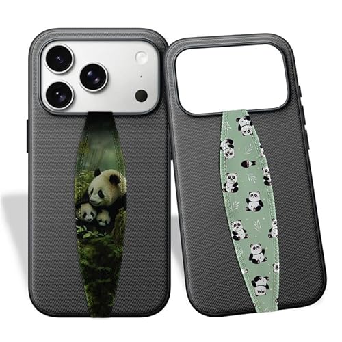 Switchbands Universal Phone Grip Strap – Customizable & Reversible Elastic Phone Strap Grip Holder, Ultra-Slim Finger Strap for Phone Case, Cell Phone Grip for Secure One-Hand Use - Pandamodium
