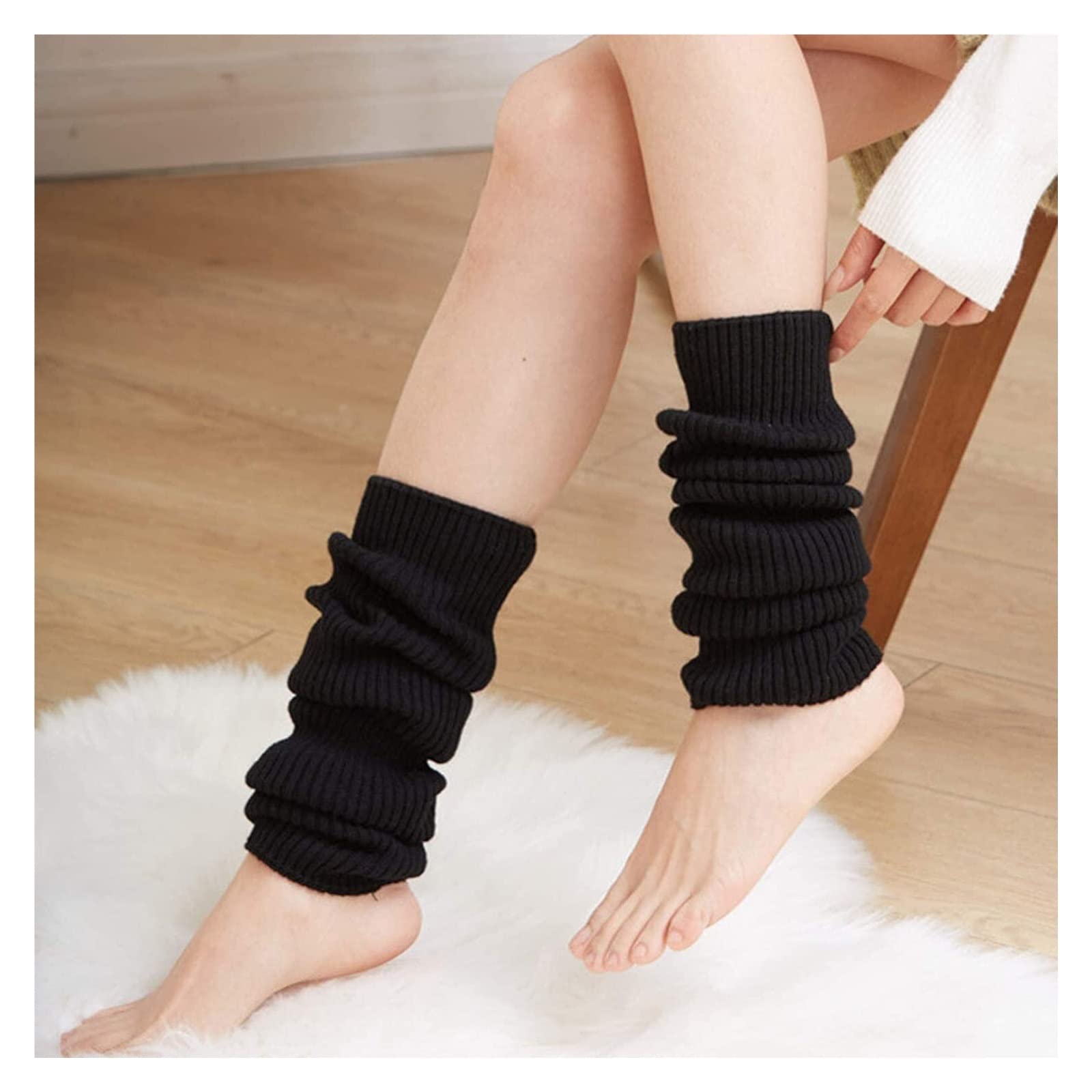 Skarpetki Oddychające Zimowe Dzianinowe Szydełkowe Damskie Dziewczęce Getry Do Kolan Chunky Cable Boot Cuffs Skarpety Antypoślizgowe
