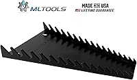 Vista 2 de MLTOOLS Organizador de llaves estándar de 16 herramientas, soporte de herramientas en forma de V de perfil bajo, resistente al combustible y a
