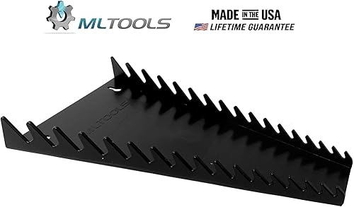 Miniatura 6 de Organizador de llaves estándar de 16 herramientas, soporte de llaves en forma de V de perfil bajo, resistente al combustible y a los disolventes,
