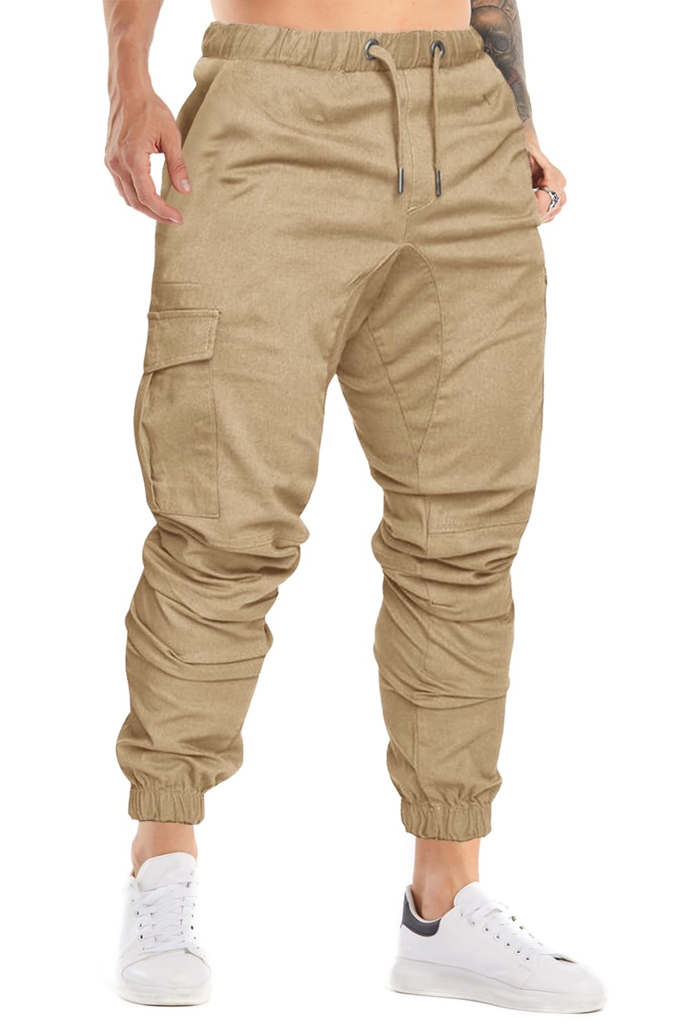 Cindeyar Herren Hosen Slim Fit Casual Jogger Sporthose Freizeithose Cargo Chino Jeans Hose