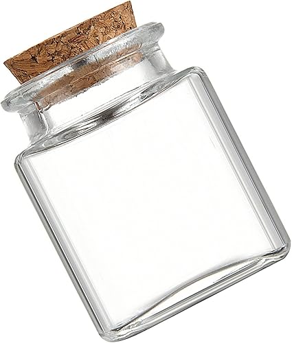 Tarro de vidrio de almacenamiento, contenedor de deseos, recipientes de cocina, frascos de vidrio transparente vacíos con corcho, tarro de