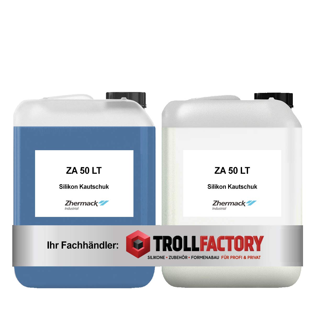 Caoutchouc de silicone ZA 50 LT bleu à haute fidélité d'empreinte mélange 1:1 pot de 10 kg