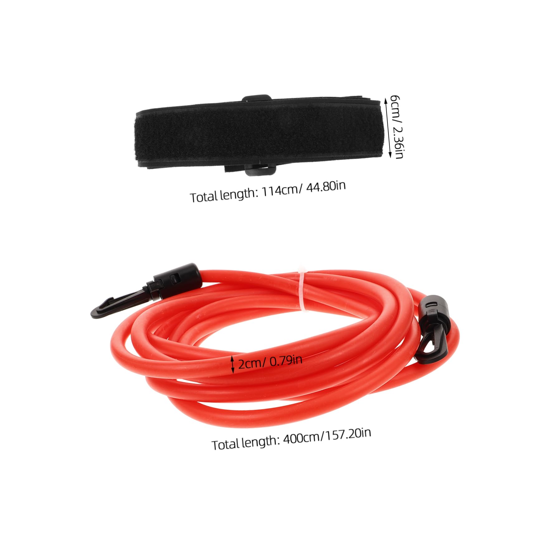 Mikikit Swim Resistance Belts 4m Training Kit Swimming Training Belt Pool Exercise Equipment