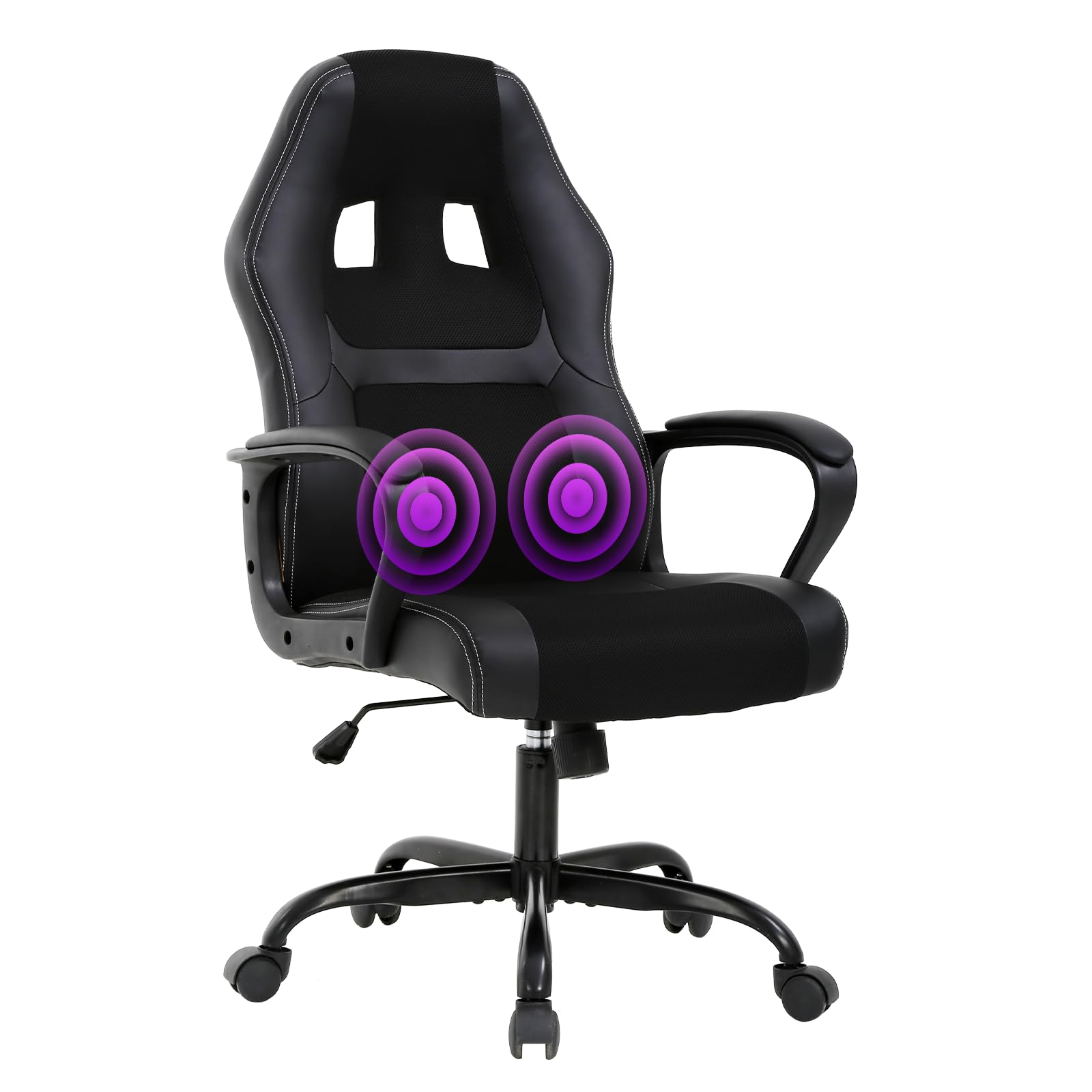 Gaming Chair Office Chair Adjustable Ergonomic High Back Massage Computer Desk Chairs with Lumbar Support PU Leather Racing