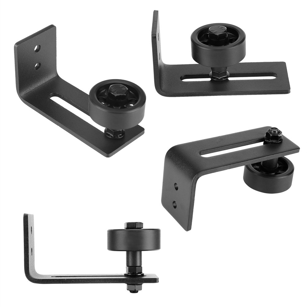 Guida Al Piano Regolabile Niciksty Con Rullo - Per Porte Scorrevoli, Montaggio A Parete, Argento - Foto 2