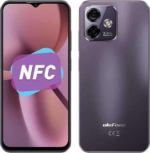 Ulefone Note 16 Pro - Teléfono celular desbloqueado de 12 GB+128 GB, 8 núcleos, pantalla de 6.52 pulgadas, teléfono inteligente desbloqueado,