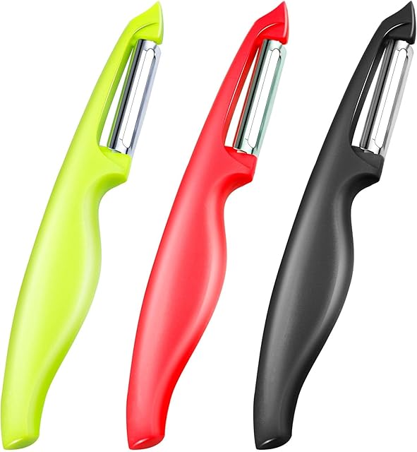 Peeler Potato Peelers Swivel Fruit Vegetable Peeler for Kitchen Good Grip Stainless Steel Apple Peeler with Non-Slip Handle for Fruits Vegetables Set of 3