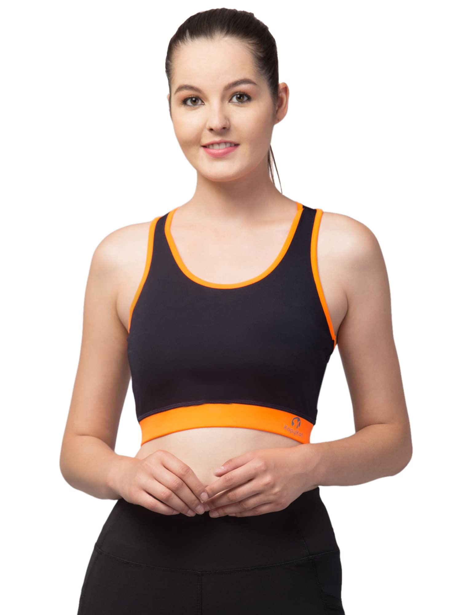 Women's Non Padded Wire Free Fourway Lycra Sports Bra-image-21