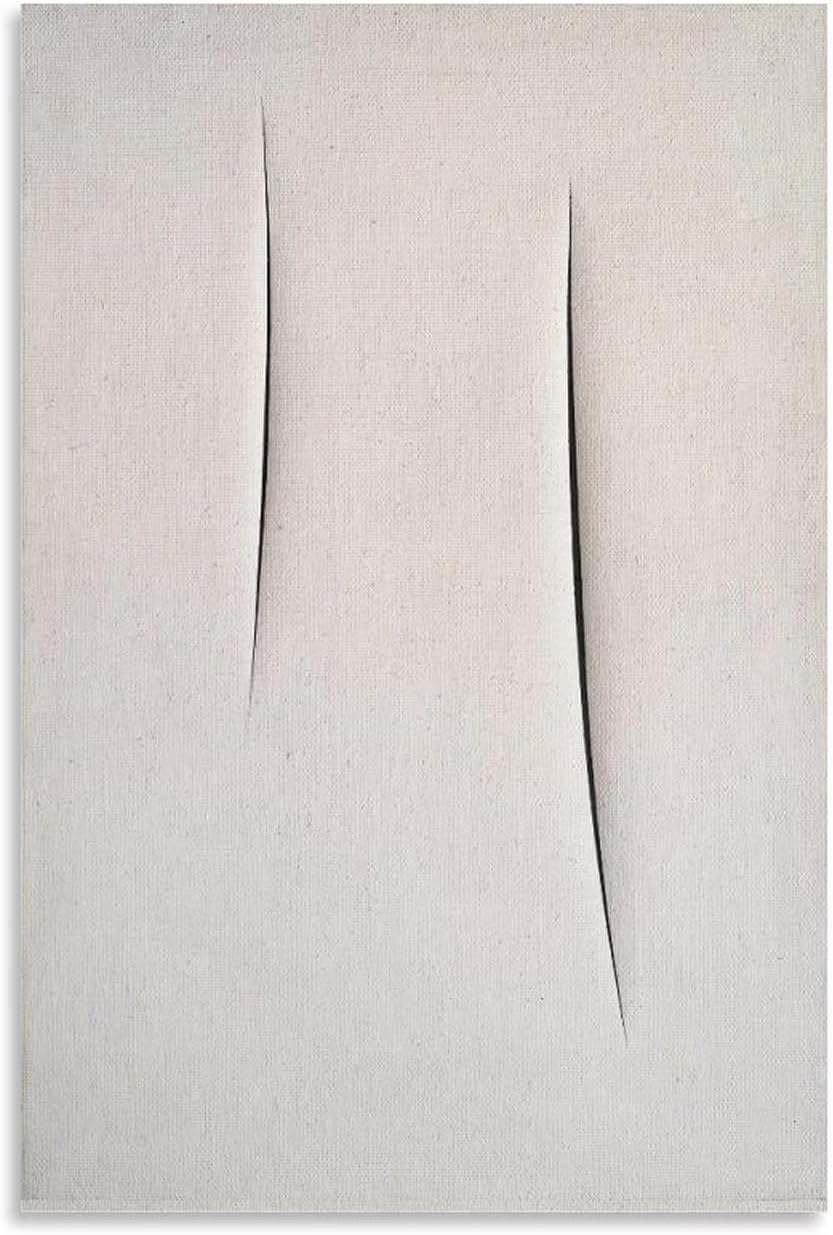 ZZYGGN GMGSW Lucio Fontana Posters《Concetto Spaziale》Painting Minimalist Wall Art Picture Lucio Fontana Canvas Prints for Living Room Decor 40x50cm Frameless