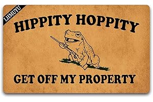 Home Decor Hippity Hoppity Get Off My Property Not Welcome Door Mat