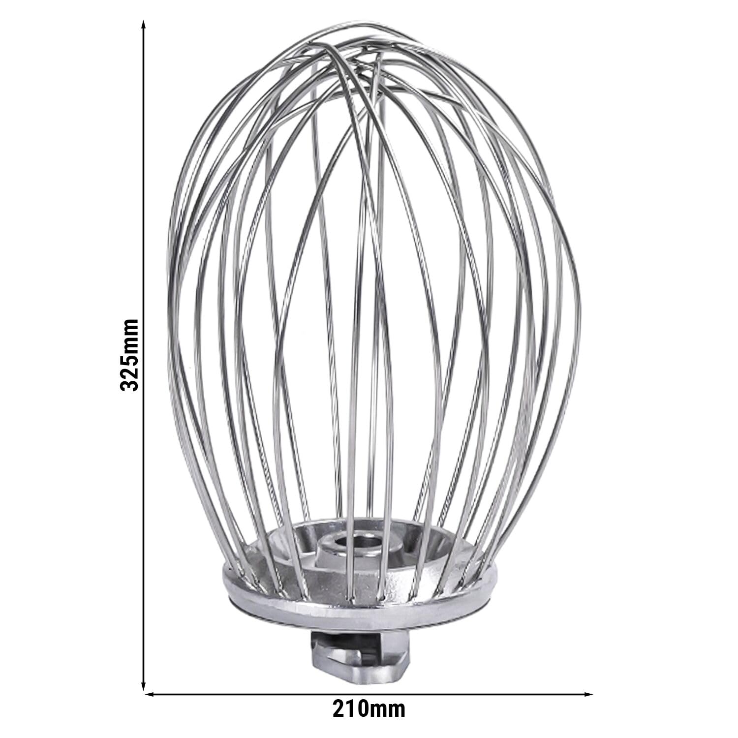 GGM Gastro Schneebesen für PRMF20 210x210x325 mm | lebensmittelechter Edelstahl AISI 304, für den professionellen Dauereinsatz, einfache manuelle Reinigung