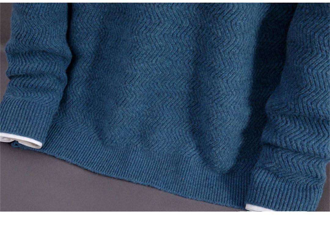 Vogrtcc Suéter De Cachemira con Cuello Alto para Hombre Invierno Tallas Grandes